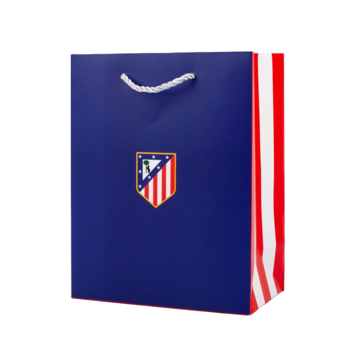 Large gift bag blue crest side red and white 30x12x40 cm image number null
